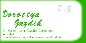 dorottya gazdik business card